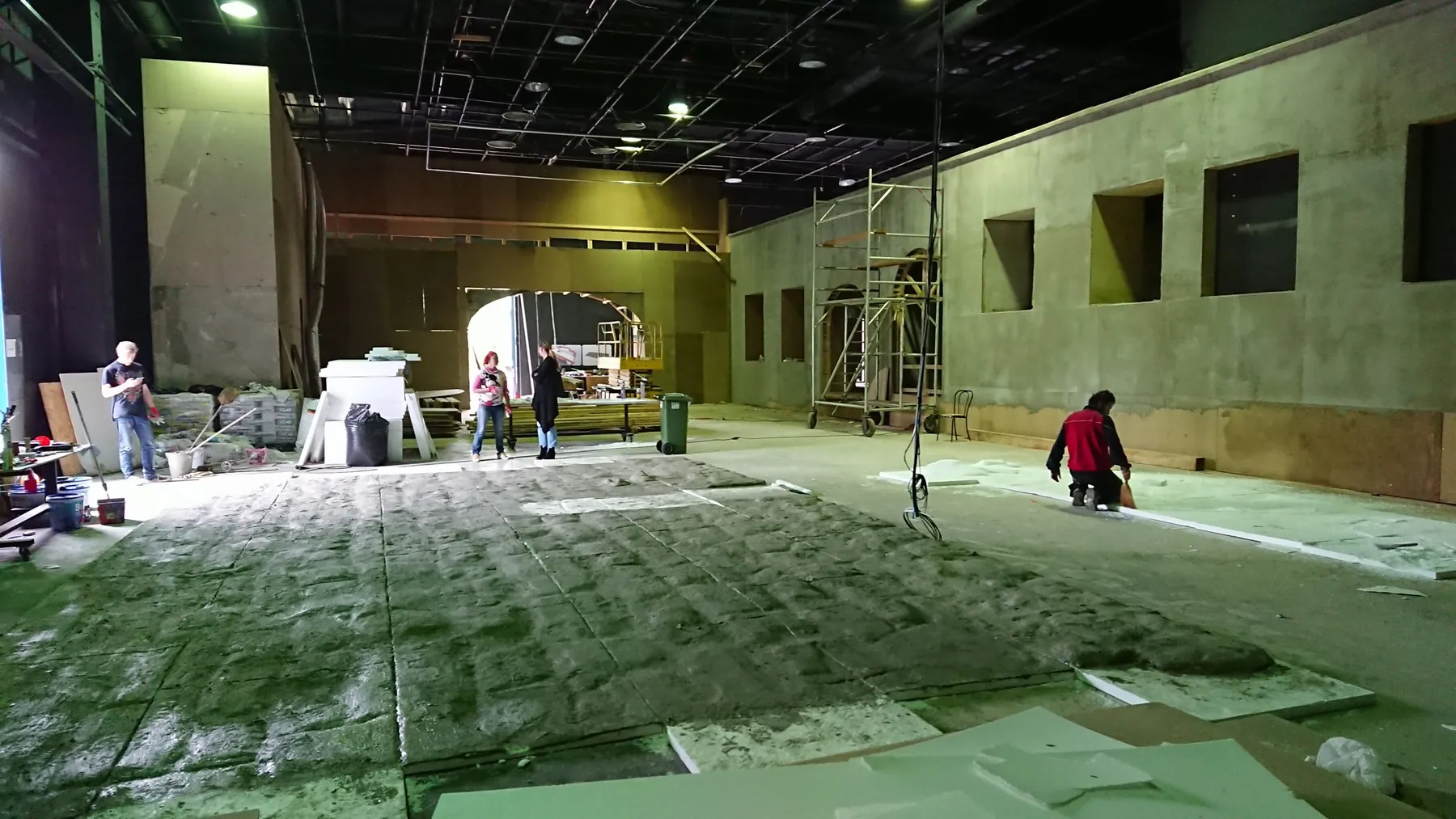 Studio 5 modular scenic set under construction